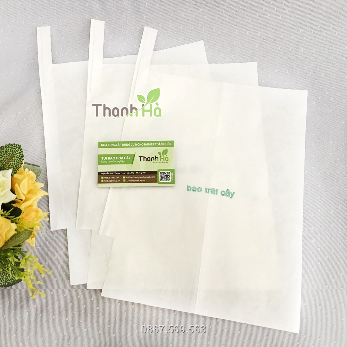 Túi giấy trắng 1 lớp nhưng rất dày dặn để bao trái Túi giấy trắng 1 lớp nhưng rất dày dặn để bao trái