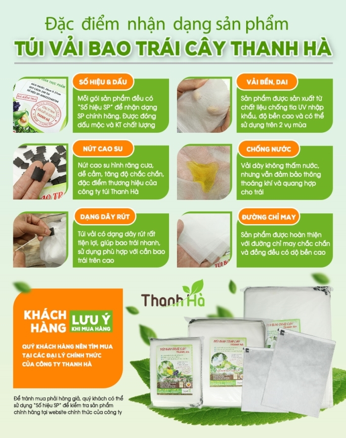 Những đặc điểm nhận biết túi bọc trái cây Thanh Hà Những đặc điểm nhận biết túi bọc trái cây Thanh Hà